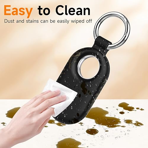 Miniatura 4 de SZJCLTD Funda protectora de silicona para Samsung Galaxy SmartTag2, paquete de 4 fundas protectoras de silicona para Galaxy Smart Tag 2 con llavero