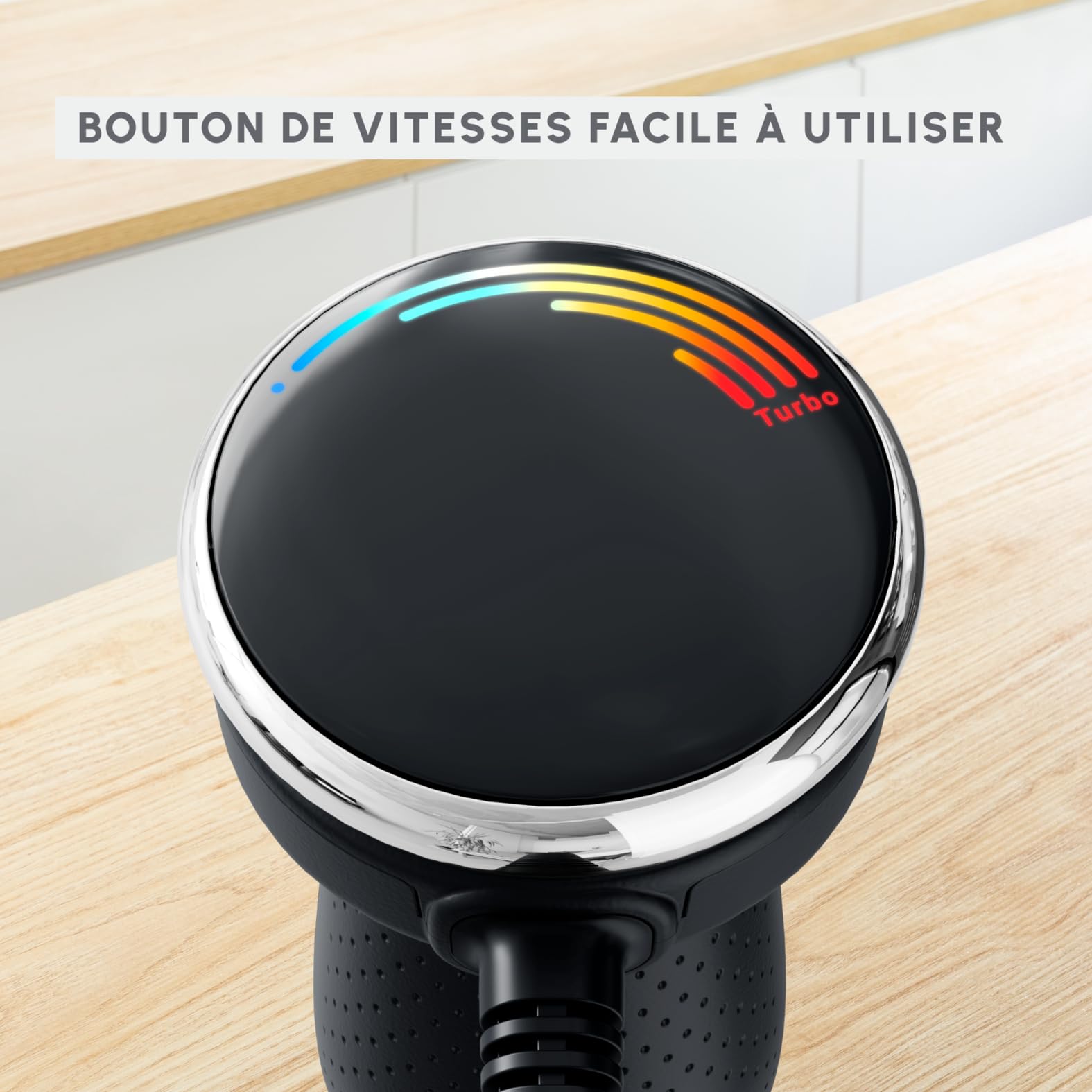 Moulinex Quickchef+ Pied Mixeur, 1000 W, Silencieux, 20 vitesses, Mode turbo, Accessoires hachoir compact, Hachoir mixeur XL, Fouet DD67L810, Noir