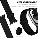 VEMIGON Magnetic Silicone Band Compatible with Apple Watch 42mm 41mm 40mm 38mm, Lychee-Textured Sport Replacement Strap for iWatch Series 11/10/9/8/7/6/5/4/3/2/1, SE3/SE2/SE (Band only) gallery image