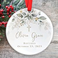 Vista 16 de Adornos de bautismo personalizados, recuerdo de bautizo, regalos de bautismo de padrinos, regalos de ahijado para bautismo, regalos de bautismo