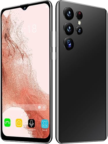 ASHATA Smartphone, teléfono celular S22 Ultra con pantalla HD de 6.6 pulgadas, tarjetas duales de doble espera de 16 GB, capacidad de batería de