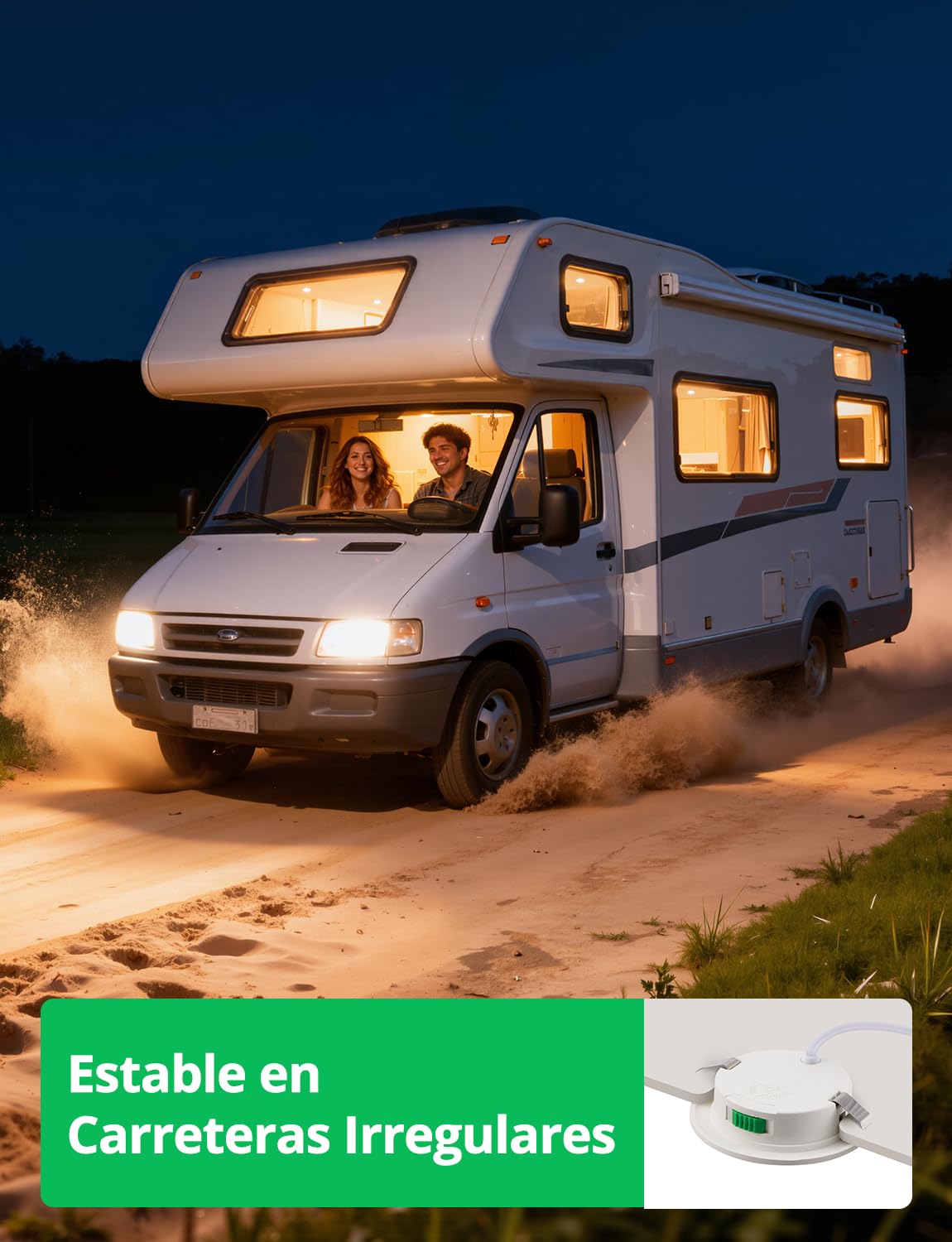 Bojim Focos Empotrable LED Techo AC/DC 12 V Camper, 4W Luces Caravanas, IP44 Impermeable, Luz Calida/Natural/Frío Downlights para Furgo Van Autocaravana, Abertura 55mm - 58 mm, Redondo, Pack de 6
