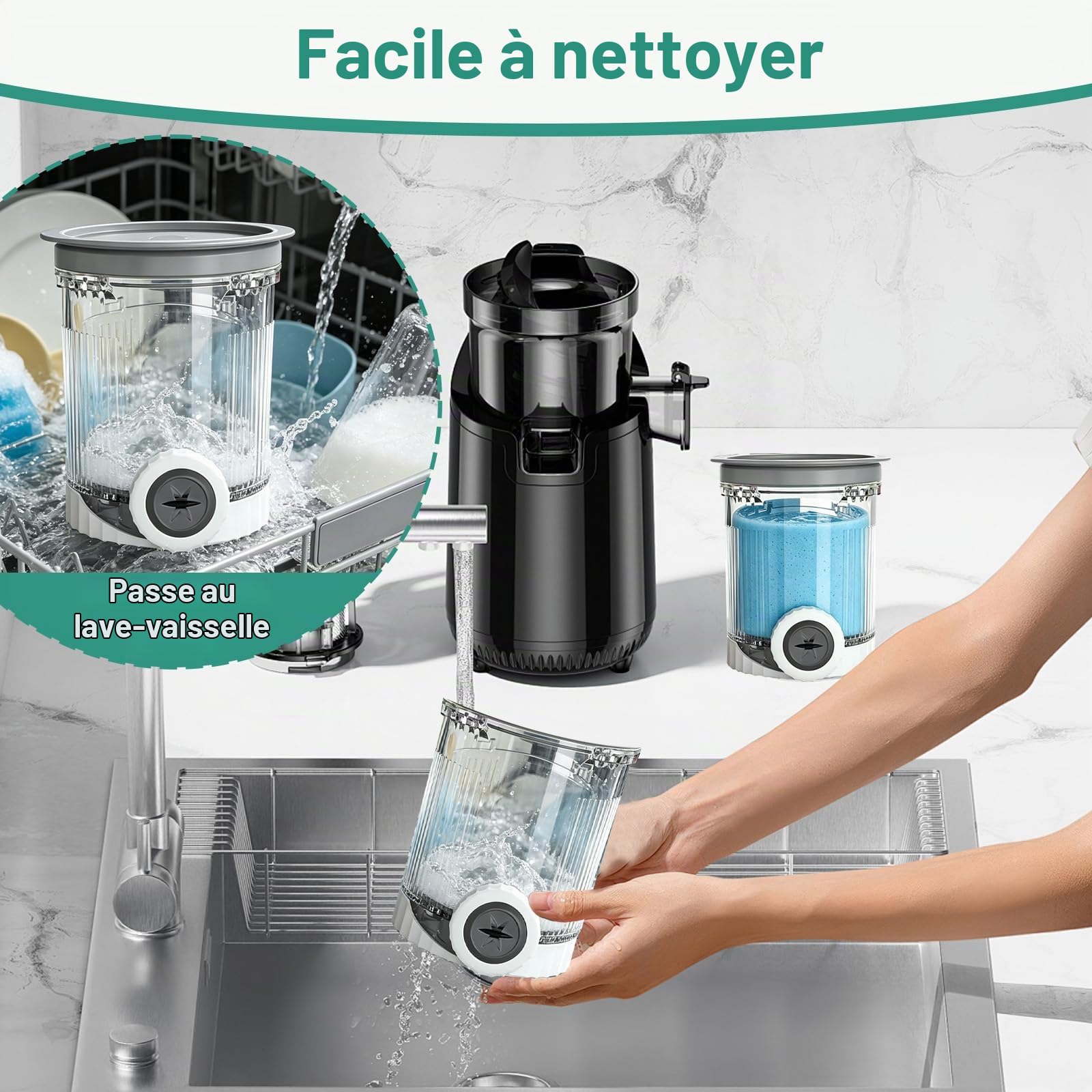 Ensemble de 4 récipients compatibles avec la machine à glace Swirl CREAMi, 480 ml, pour les modèles NC700 et NC701EU. Sans BPA, compatibles lave-vaisselle