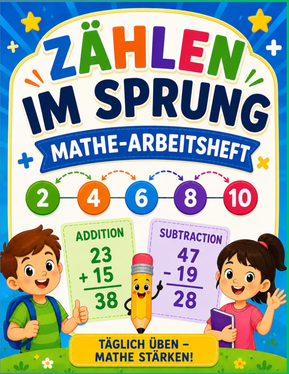 Übungsheft für Kinder Zählübungen in Schritten sowie tägliches Training für Addition & Subtraktion: Spaßiges und Motivierendes Mathematik-Aktivitätsbuch für Kinder mit Dyskalkulie