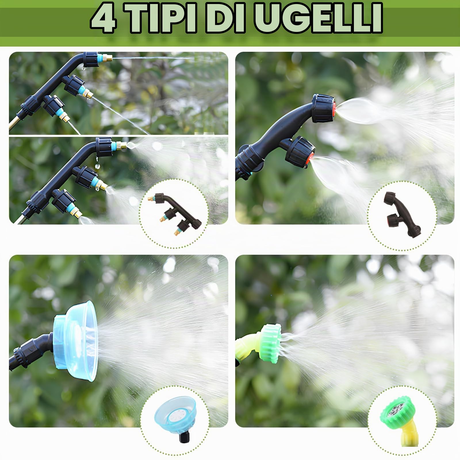 Irroratore a Batteria Nebulizzatore Elettrico 12L Pompa Irrigazione a Batteria a 2 Velocità Regolabile Pompa a Zaino per Giardino Piante