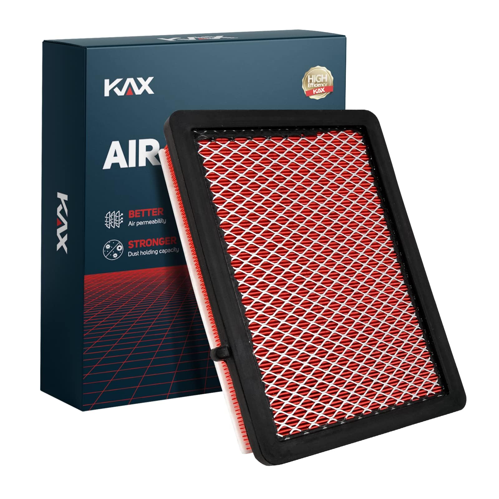 KAX Premium Engine Air Filter, GAF080 (CA12260) Replacement for Chevrolet Equinox 2018 2019 2020 2021 2022 2023, GMC Terrain 2018-2023, Advanced Air Filter Media, Increased Acceleration