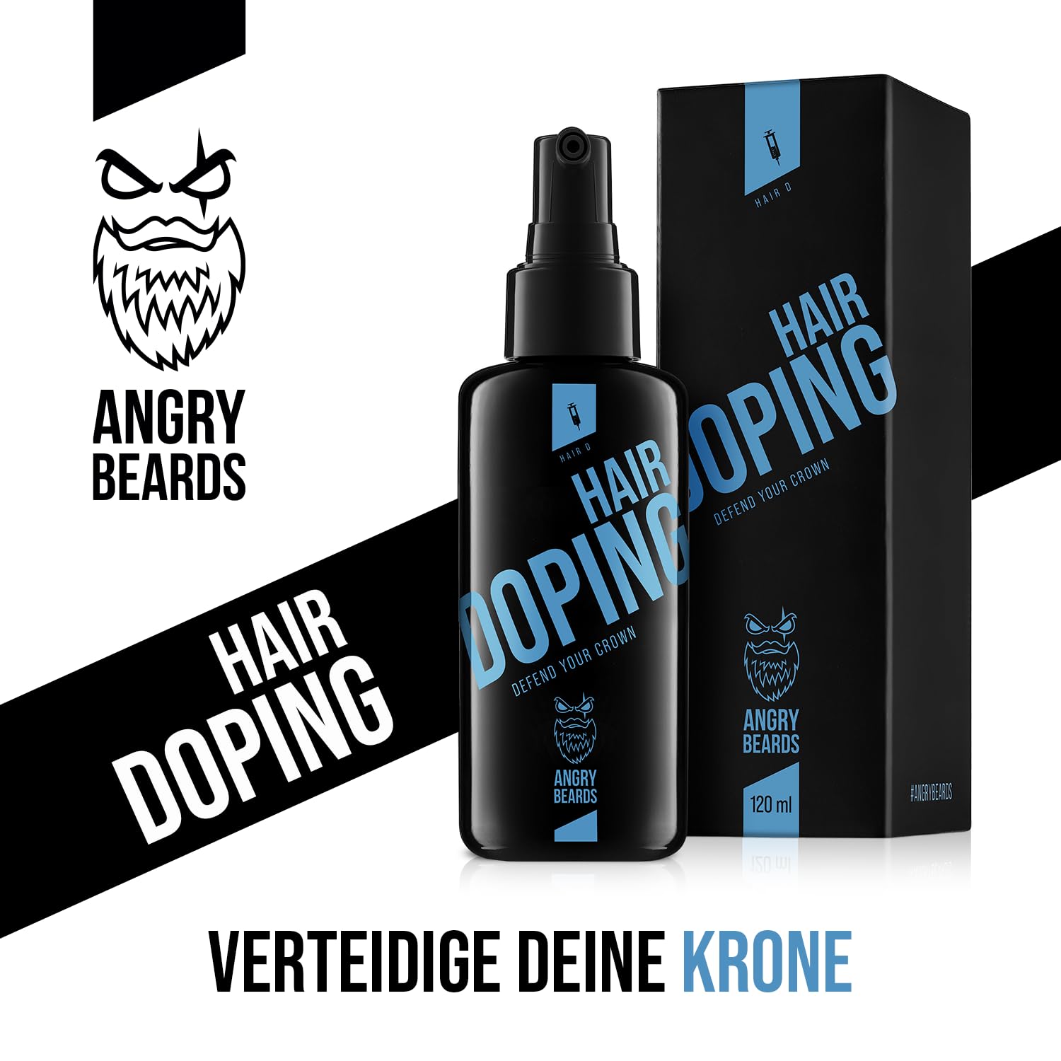 Hair Doping | Serum wspomagające wzrost włosów | zawiera biotynę, kofeinę i naturalne olejki, bezpowietrzna butelka z pompką dla maksymalnej świeżości, pielęgnacja włosów dla mężczyzn,