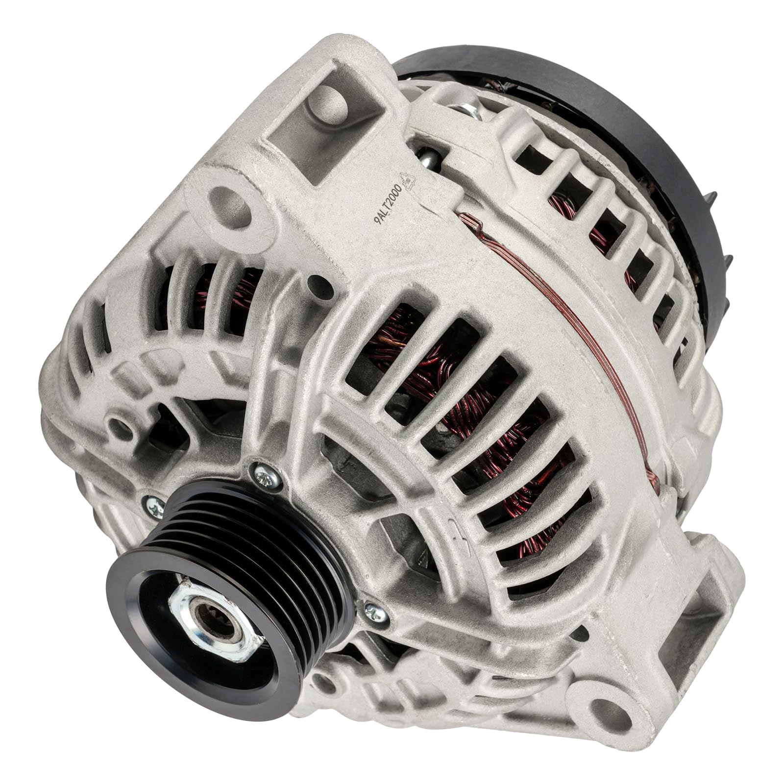 PHILTOP Alternator Replacement for Mercedes-Benz 2001-2002 CLK320, 2001-2003 E320 Bosch Unit; 120 Amp 11124N 12V CW 6-Groove Pulley