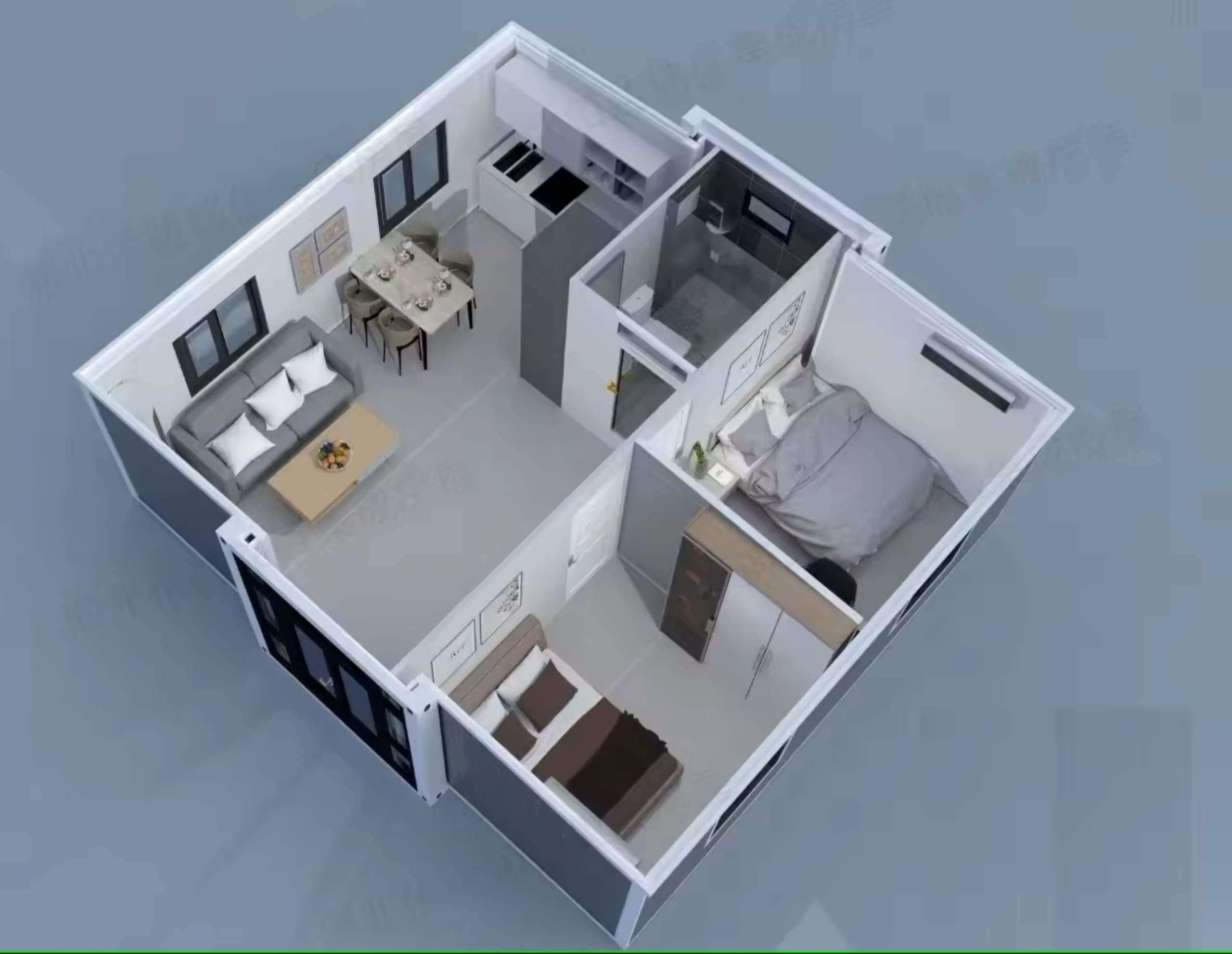 Prefab 3 Bedroom Shipping Container Home Construction Plan#1248 Sanc: