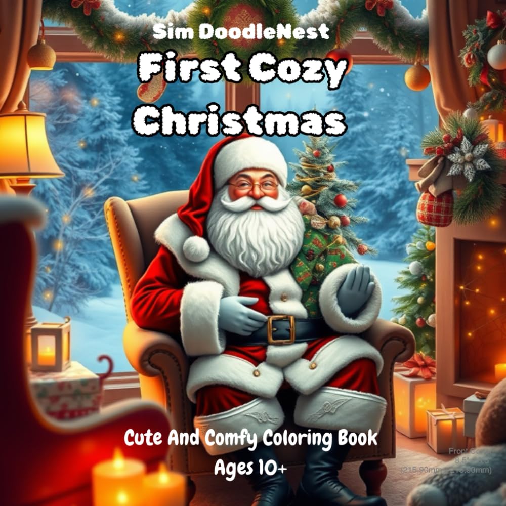 First Cozy Christmas: Cute And Comfy Festive Coloring Book For Ages 10+;with cute christmas illustrations; 120 pages (The Cozy Life Coloring)