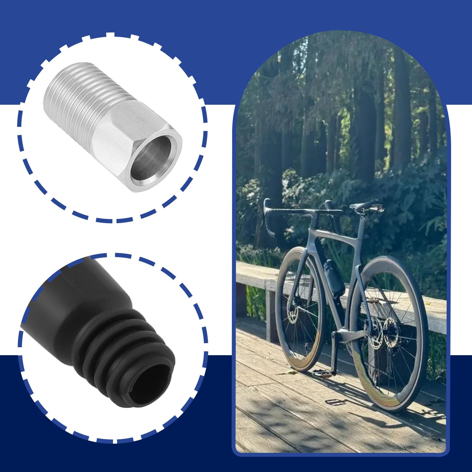 8 zestaw węża hydraulicznego hamulca tarczowego do roweru oliwkowego wąż hamulcowy wkładka śruby zadziorowe zestaw naprawczy złącze oliwkowe kompatybilne z TEKTRO