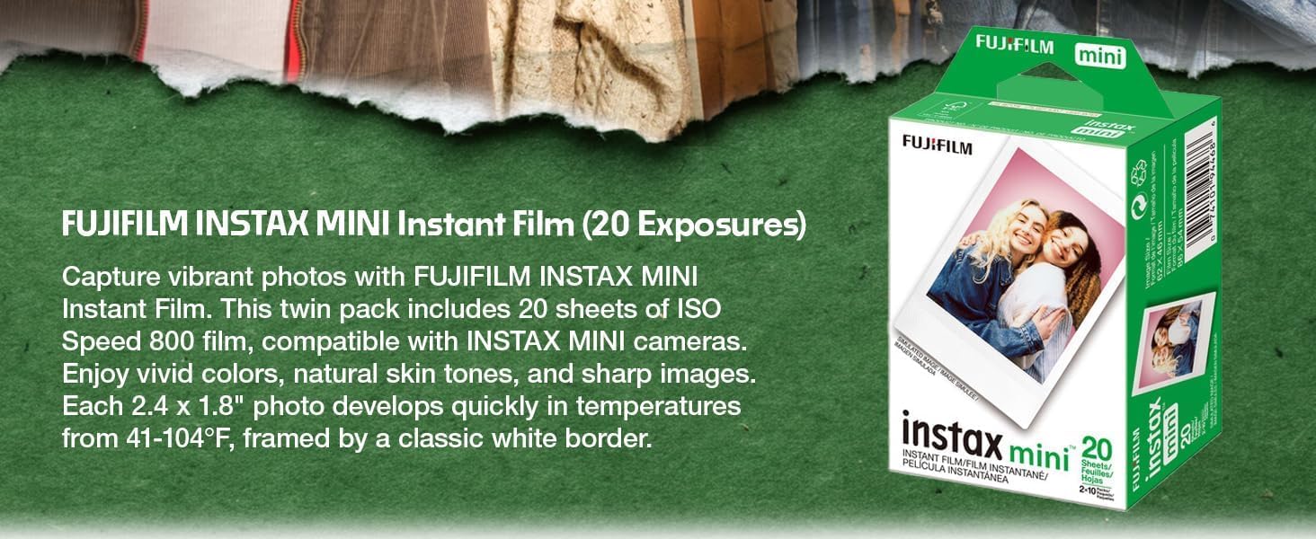 Fujifilm Instax Mini Instant Film for Mini Cameras | Pixibytes Bonus Bundle- Free 32 GB USB Flash Drive and Pixibytes Signature Microfiber Cloth... (32 GB USB + 15 x Twin Pack)