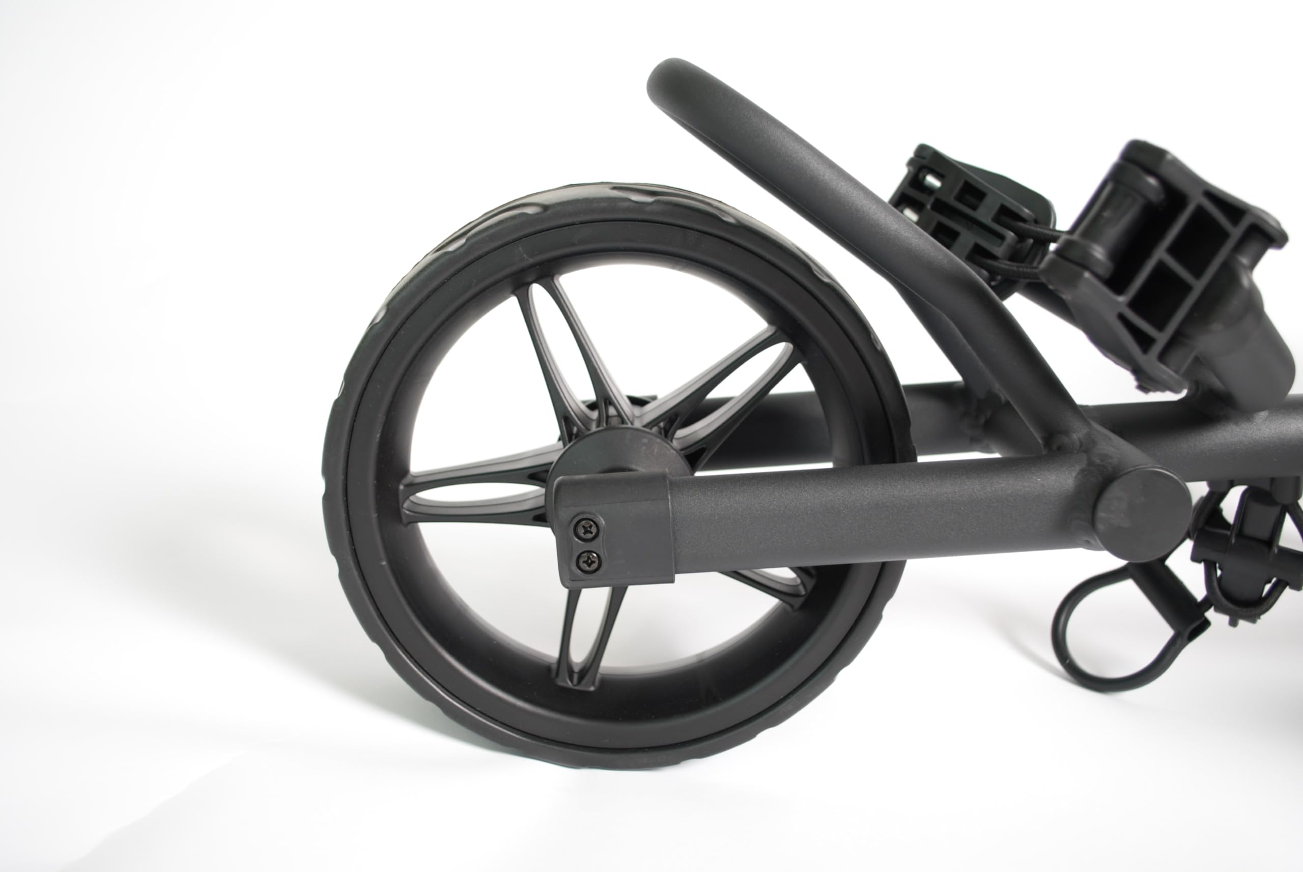 Trolem Electric Tubular Golf Trolley, Black with no Brake, élite Unisexe Adulte, Black, One Size -