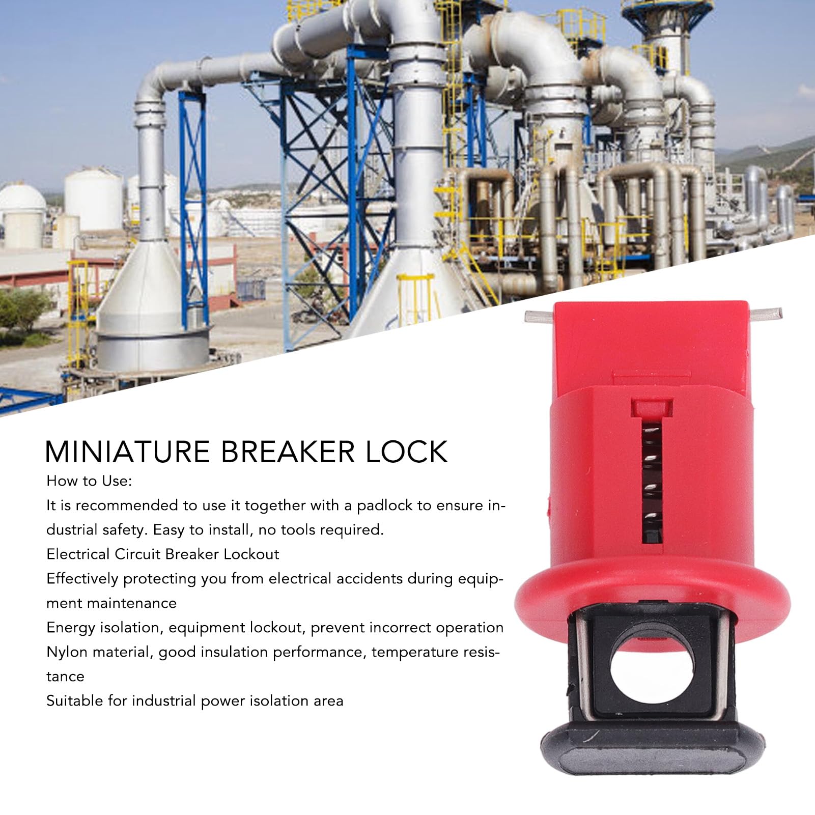 Electrical Circuit Breaker Lockout, 5Pcs Circuit Breaker Lockout Outward Pin Miniature Insulation Lock Industrial Power, Miniature Circuit Breakers