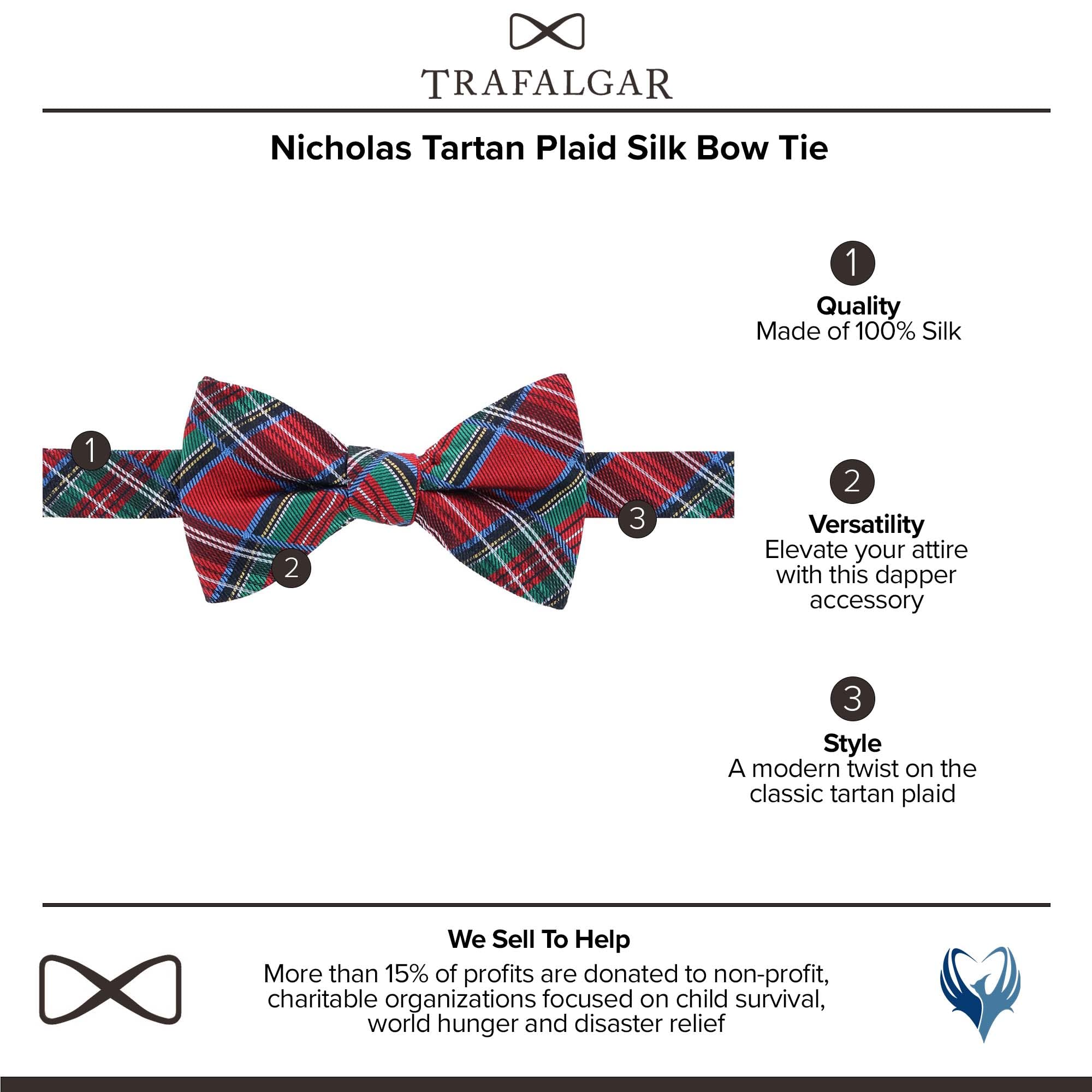 Trafalgar Papillon da uomo in seta scozzese Nicholas Tartan