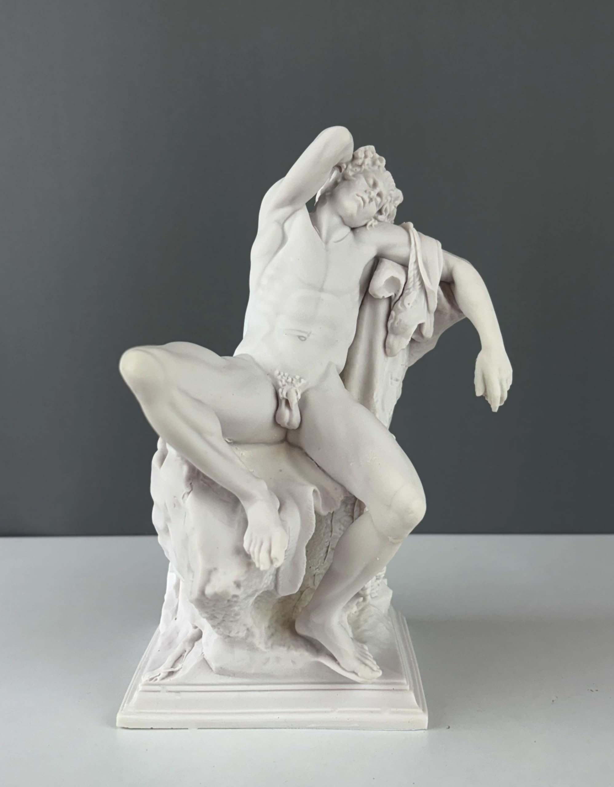 Barberini Faun - posąg pijanego satyra, 24 cm, posąg grecki, dekoracja statuetki