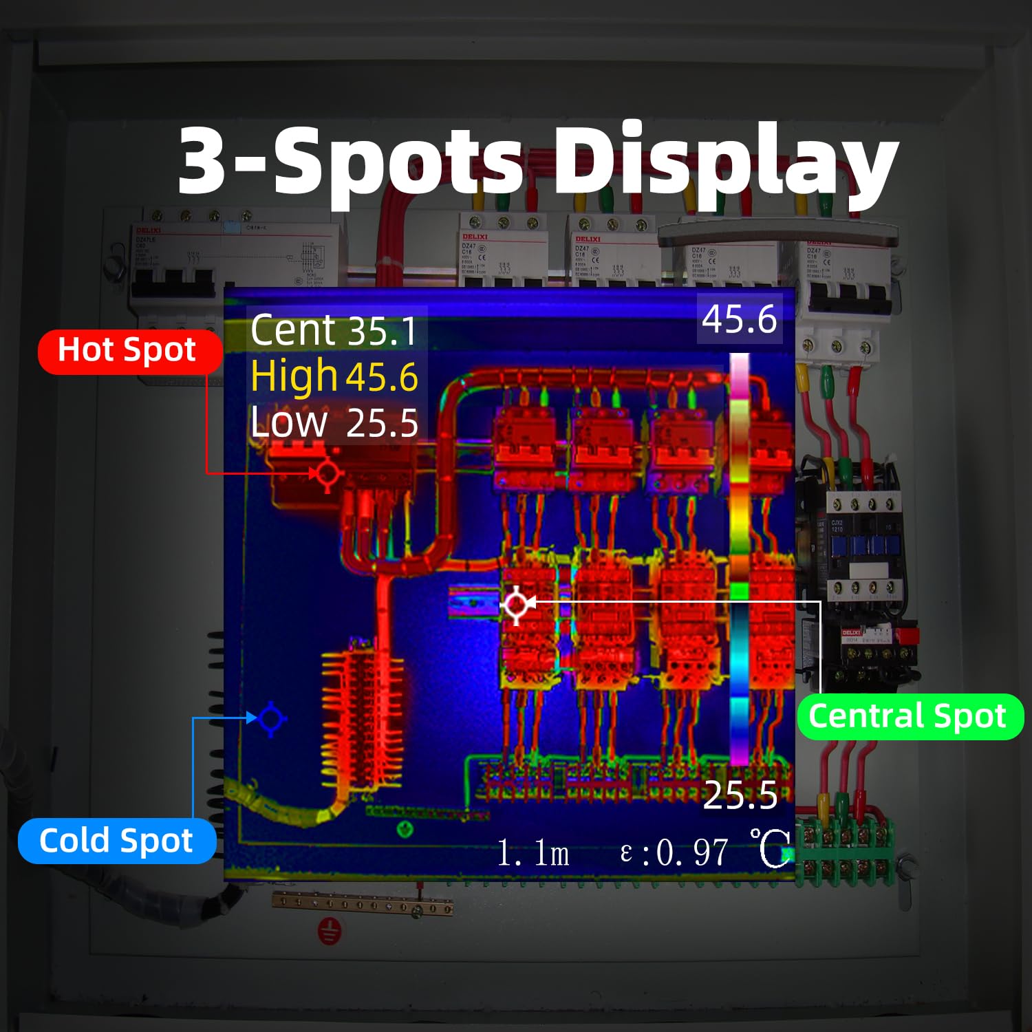 BSIDE SH7 Multimetro Termocamera con Obiettivo Macro e 3,98″ Touch Screen Camera Termica 320x320 Risoluzione IR & Multimetro digitale 20000 Conteggi TRMS per PCB Elettronica Industriale Perdite