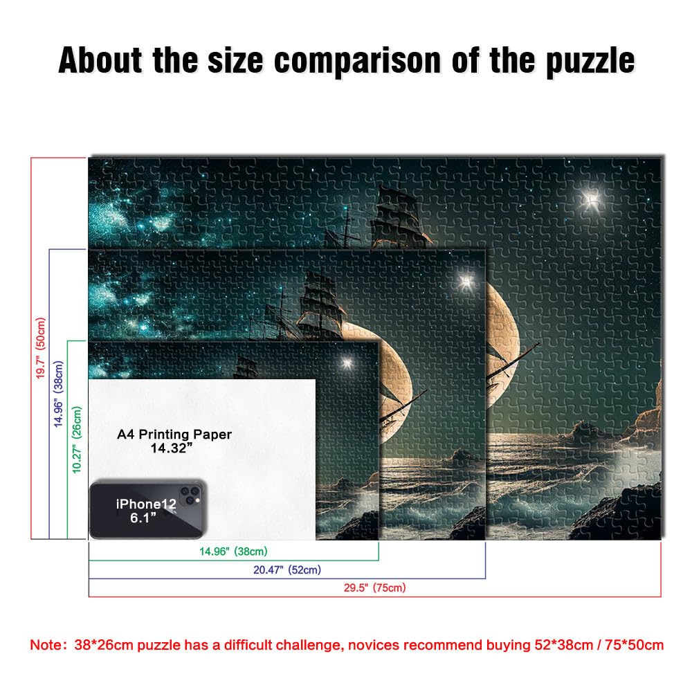 Puzzle da 2000 pezzi per adolescenti Nave pirata Giocattoli educativi per l'apprendimento Giochi per famiglie Decorazione della casa 70x100cm