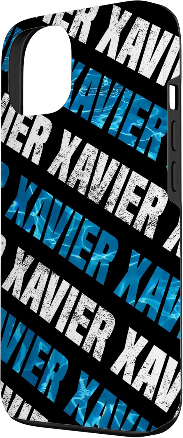 Custom Xavier Phone Cover Blue White Black Personalized Case for iPhone 13