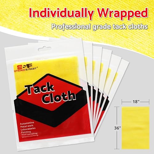 Miniatura 8 de S&F STEAD & FAST Paño de tachuela para pintar, 15 piezas de paños de tachuela de alta calidad para eliminar el polvo de la carpintería, juego a
