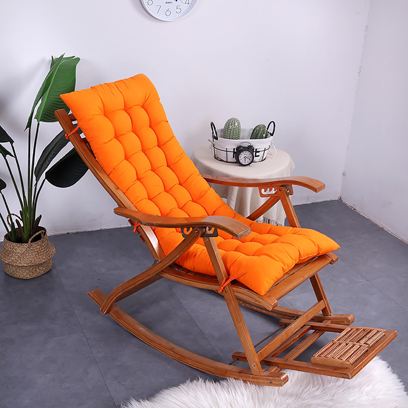 TAUIANE Garden Bench Cushion, Sunlounger Cushions Replacement, Sunbed Rocking Chair Cushion, Thick Recliner Cushions with Non-Slip Ties, for Indoor Outdoor Garden Patio,003,48cm*158cm