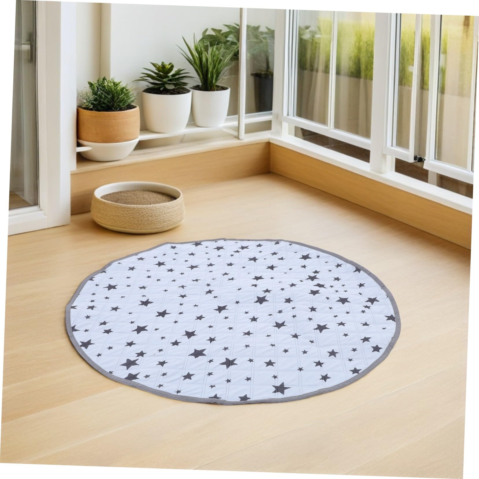 Empapador Lavable Redondo para Perros, Superabsorbente, 89x89 Cm | Franela Antideslizante, para Jaula y Entrenamiento, Reutilizable, Apto para Mascotas Pequeñas y Adultos