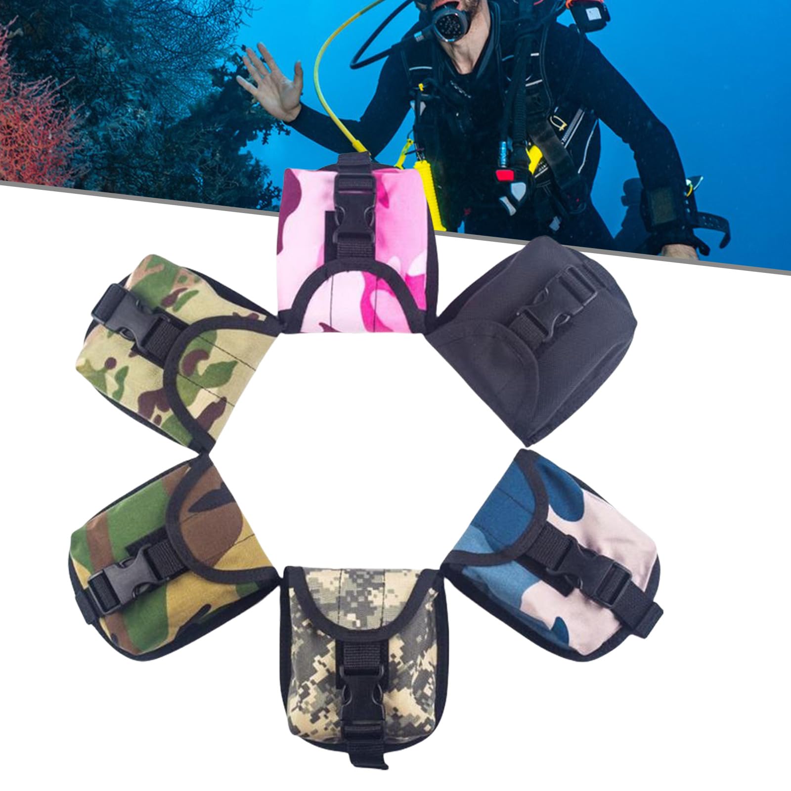 2KG Immersione Peso Cintura Tasca Con Fibbia Borsa Scubas Tasca Per Snorkeling