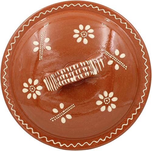 Miniatura 6 de Cazuela de terracota tradicional portuguesa vintage con tapa fabricada en Portugal Cazuela (N.3 9 18 pulgadas de diámetro)
