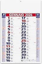 2026 Classic Dutch Wall Calendar 30 x 47 cm Space Notes, Appointments, Deadlines, Shifts, Planning Home and Office 12 Months Organization Diary (Red)