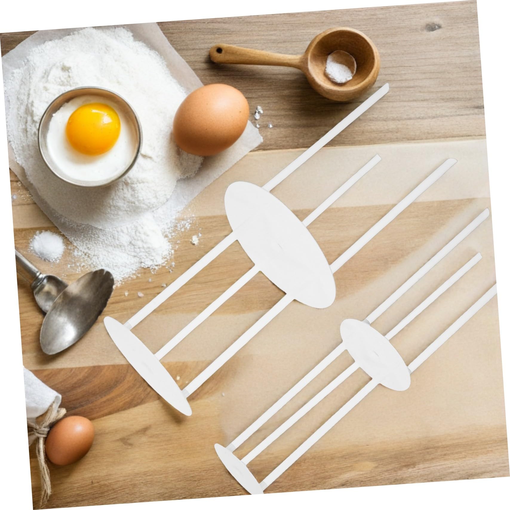 INOOMP 12pezzi Supporto per Torte di Separatori Rotondi Aste di Impilamento in Inossidabile Sottotorte Riutilizzabili per Panettieri e Feste di Matrimonio