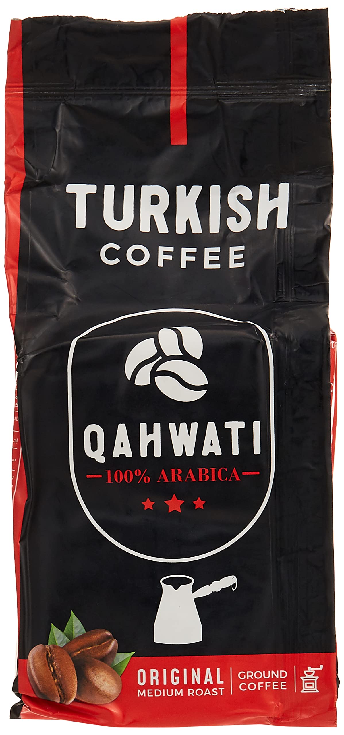 Qahwati 100% Arabica Original Medium Roast Ground Coffee, 200 g, Pack of 1