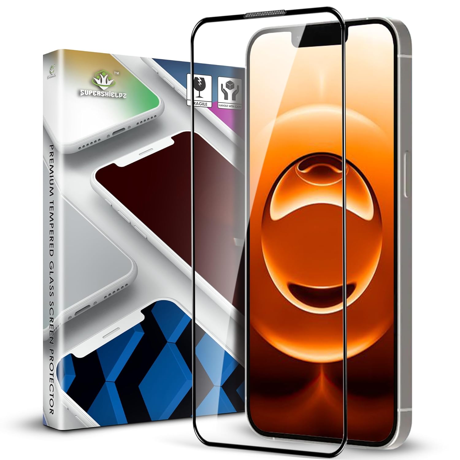 Supershieldz NeoGuard HD+ Tempered Glass Screen Protector Guard for iPhone 16e/14/13 and 13 Pro, 9H Hardness, Anti-Static, Case-Friendly, Easy Installation Kit – 1 Pack