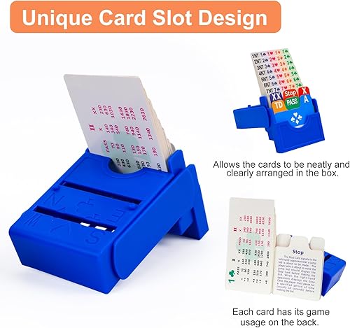 Miniatura 6 de Jranter Juego de 4 cajas de puja de puente, juego de 4 dispositivos de oferta de kit de puente premium en Tournment Texas Holdem, tarjetas de papel