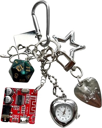 Vintage Keychain Retro Pocket Watch Bag Charms for Handbag Y2k Emo Accessories Backpack Charms 2000s Grunge Aesthetic