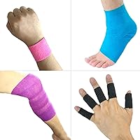 Vista 7 de Baisunt Paquete de 6 vendajes cohesivos de 1 pulgada, cinta autoadhesiva autoadhesiva autoadhesiva transpirable para muñeca, tobillo, deportes