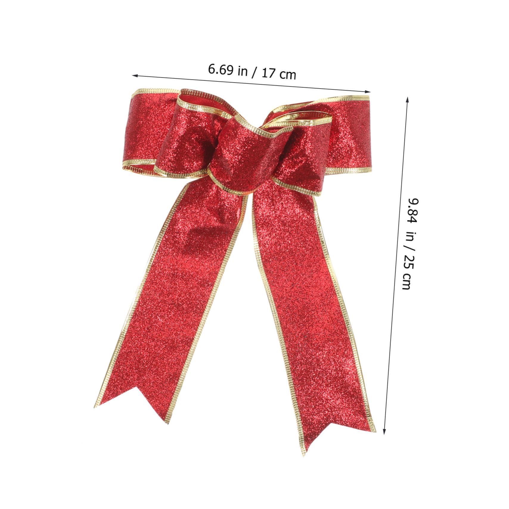 KOMBIUDA 25pezzi Fiocco Decorativo di Stoffa Natalizio da Bows Glitterati per Decorazioni di Alberi di Natale e Regali Rosso per Atmosfere Festive e Arredamento Natalizio