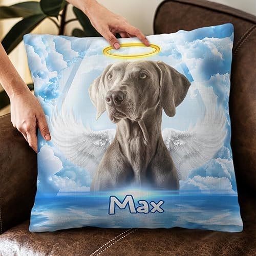Miniatura 7 de Funda de almohada conmemorativa personalizada para mascotas, regalos conmemorativos para perros, gatos con nombre y foto personalizados, regalo de