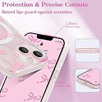 Vista 4 de UEEBAI - Funda magnética para iPhone 15, diseño de lazo, compatible con MagSafe, funda transparente delgada inalámbrica, antiamarilleo, a prueba