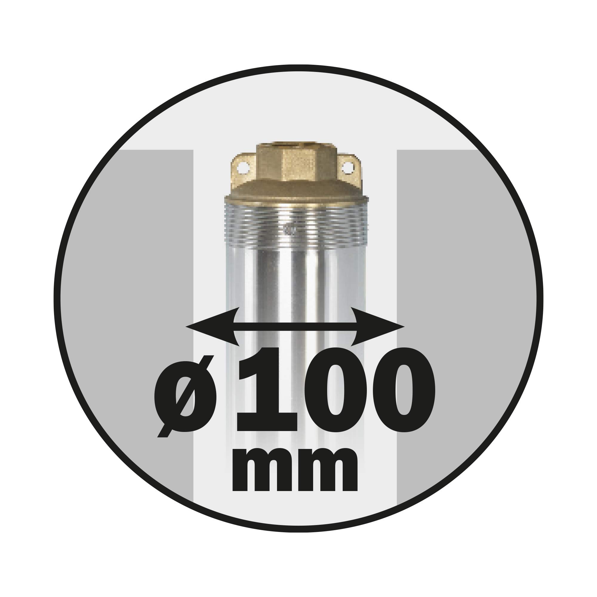 Ribimex Pompa Sommersa per Grandi Profondità, 14 Turbine, 750W, Portata 4.500 L/h, Profondità Max 40 m, Prevalenza 95 m, Corpo in Acciaio Inox, Cavo da 43 m, Scatola di Avvio Ermetica - PRPGP750/95-40