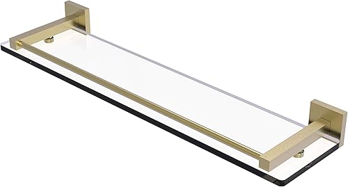 Miniatura 1 de Allied Brass MT-1-22-GAL Colección Montero - Estantería de cristal (22 pulgadas, latón satinado)