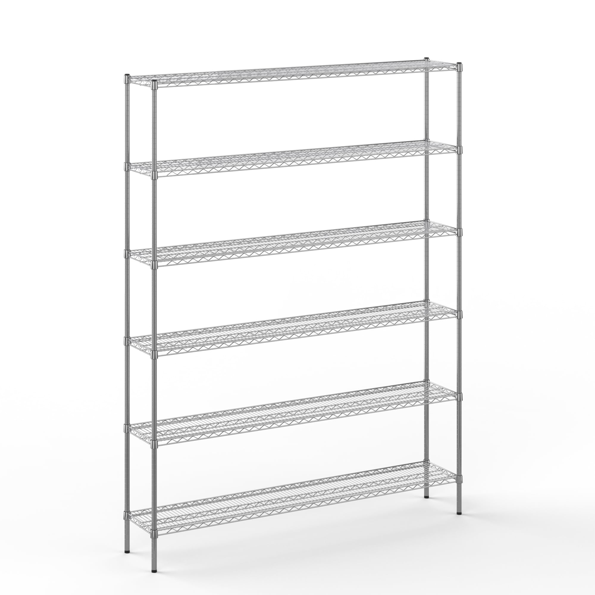 14" Deep x 72" Wide x 96" Height Wire Shelving Kit | 6-Tier | NSF Commercial Storage Rack Unit