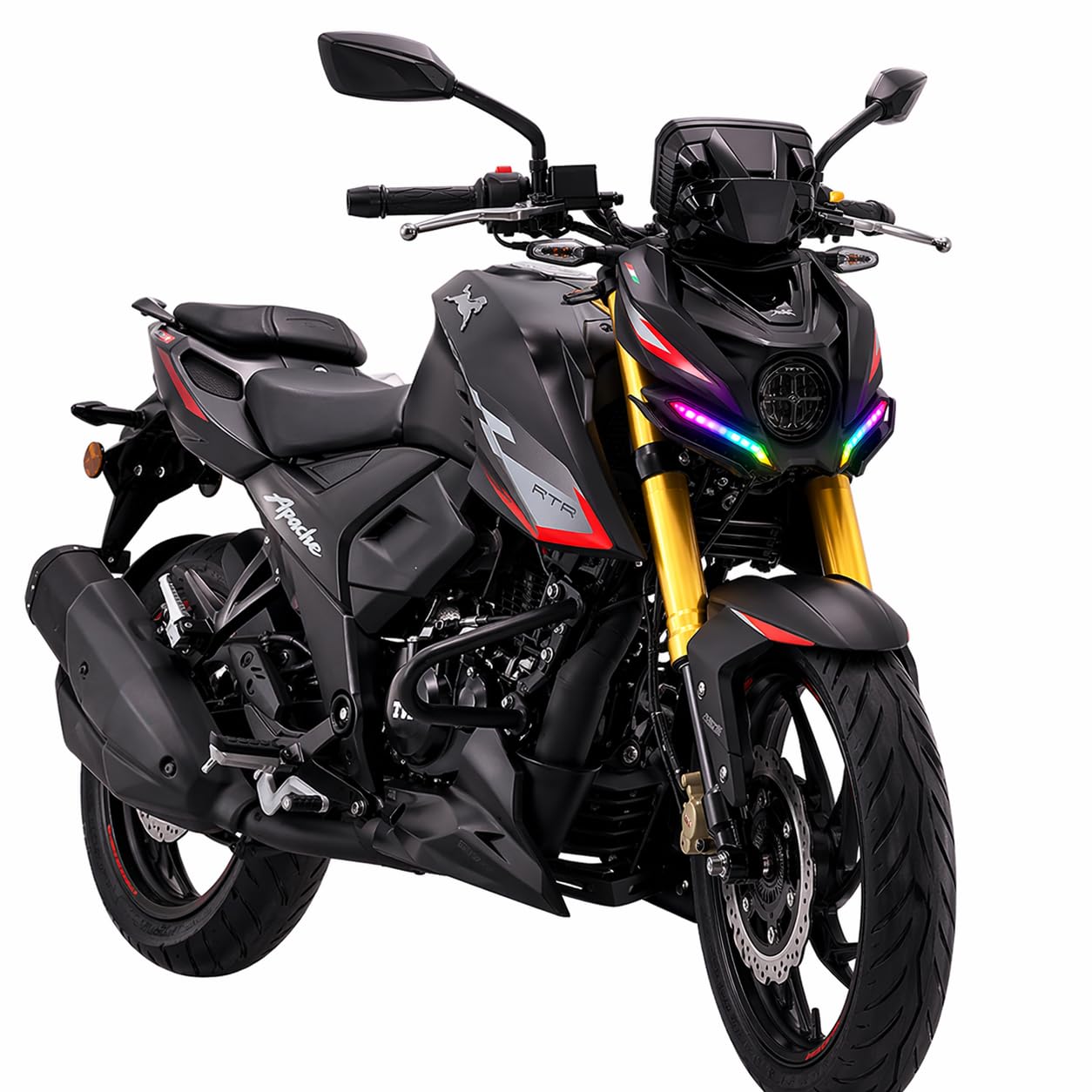 TVS Apache RTR 200 4V / 160 4V Smart RGB Mobile App Control DRL - 142+ Modes - Plug & Play - [Classic Edition]-image-37