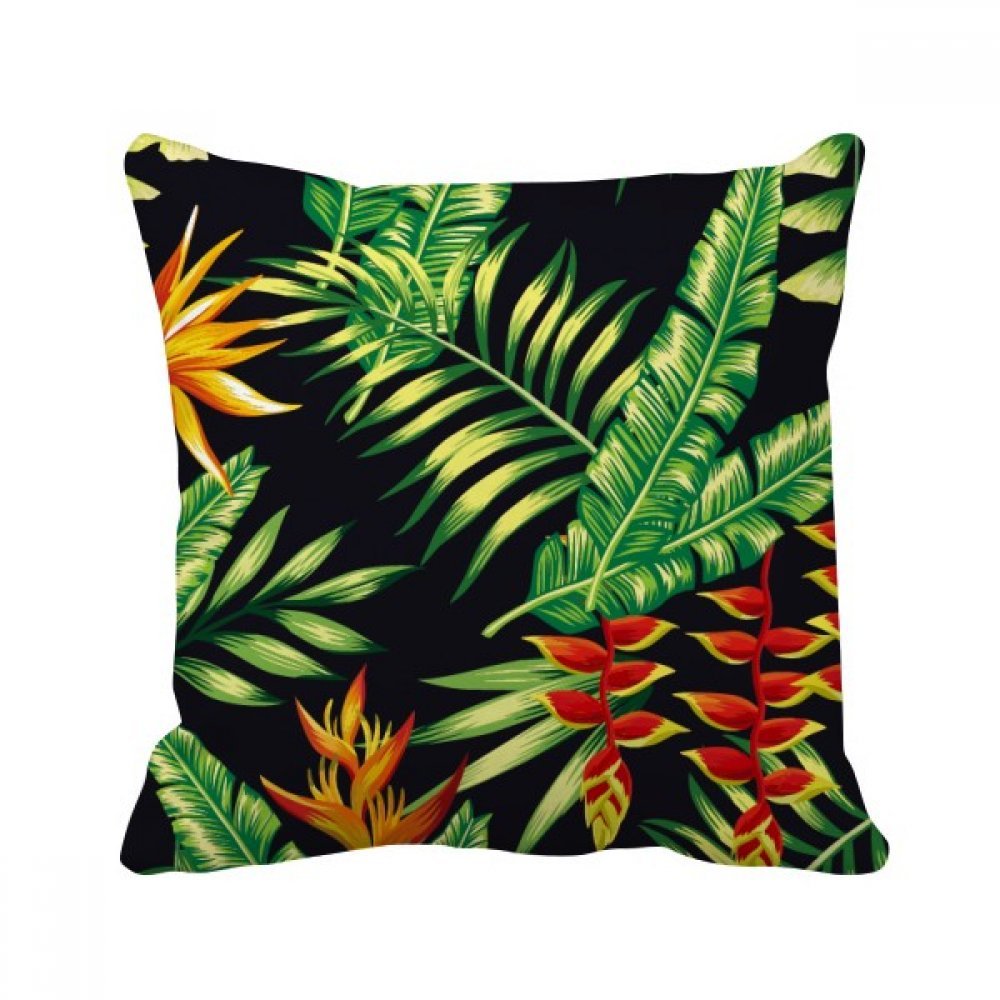 Coussin de flore carrée tropical pour décorer le canapé du salon moderne
