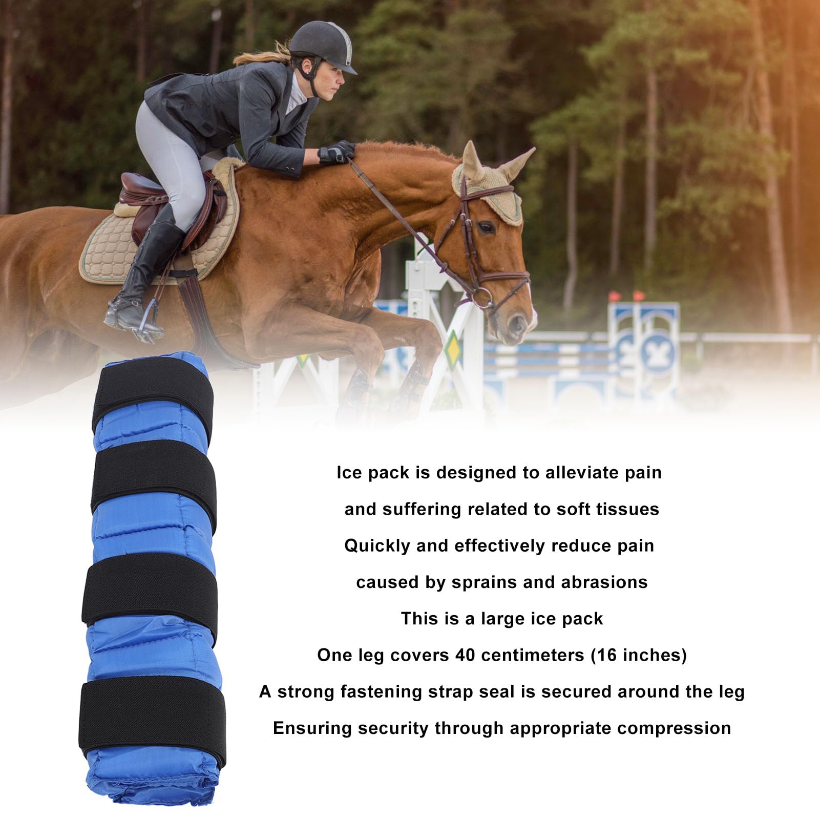 Pack De 2 Packs De Glace Pour Jambes De Cheval - Enveloppes Refroidissantes Professionnelles
