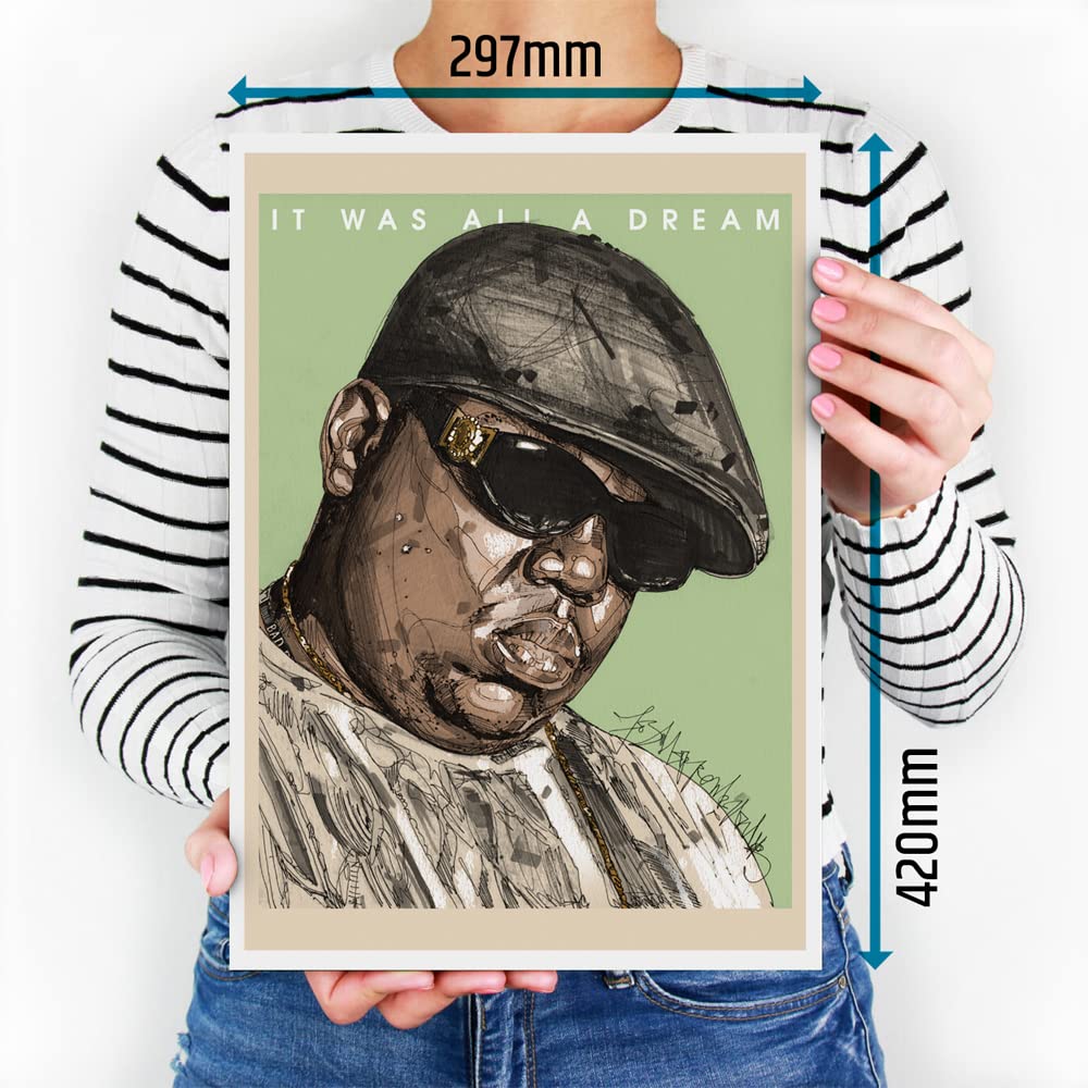 Hip Hop - Poster Rap 02 29,7 x 42 cm (A3) - incorniciato e firmato