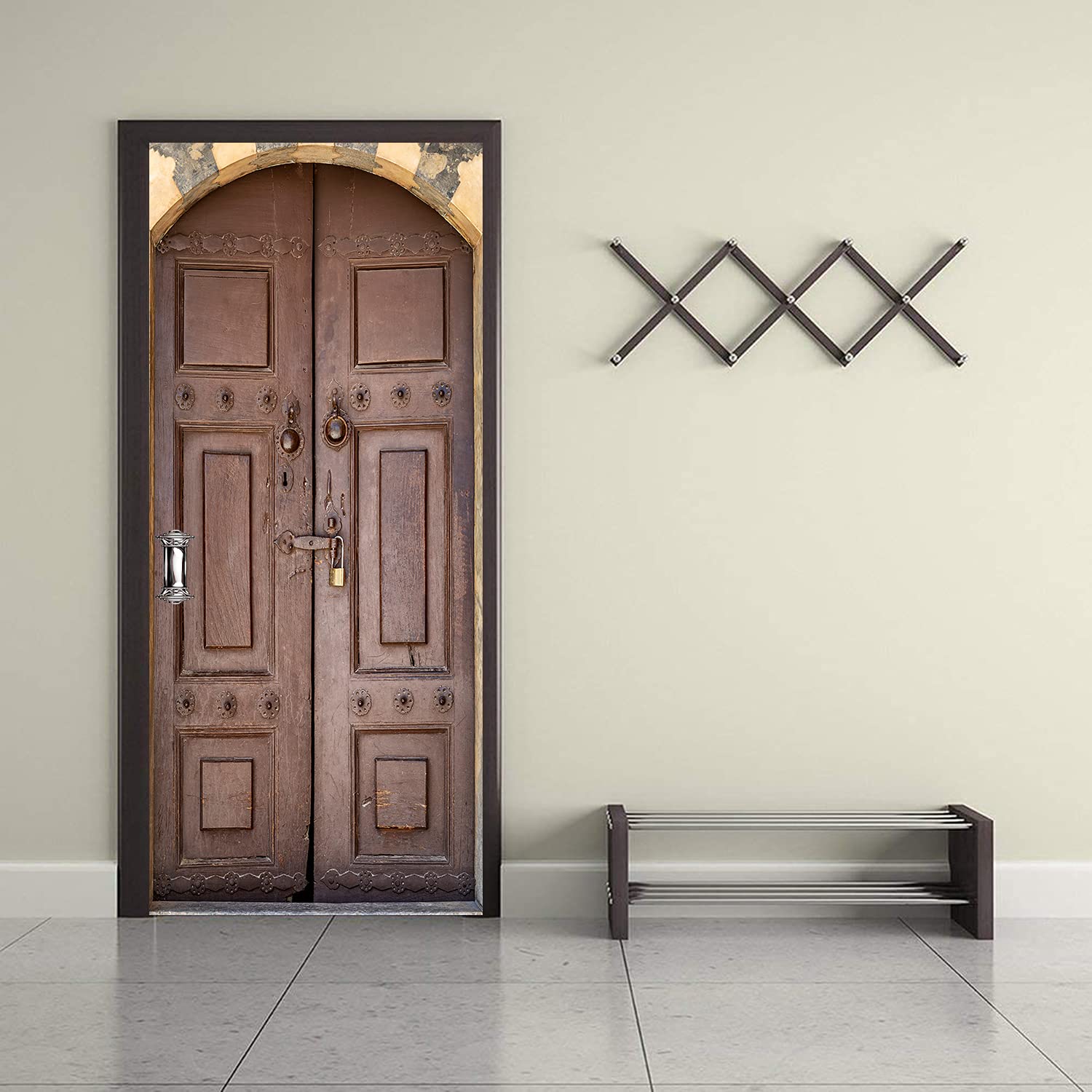 SCPmarts Create Your DesireDoor Wallpaper Vintage Door Design Self-Adhesive Door Wallpaper (76 cm x 198 cm)