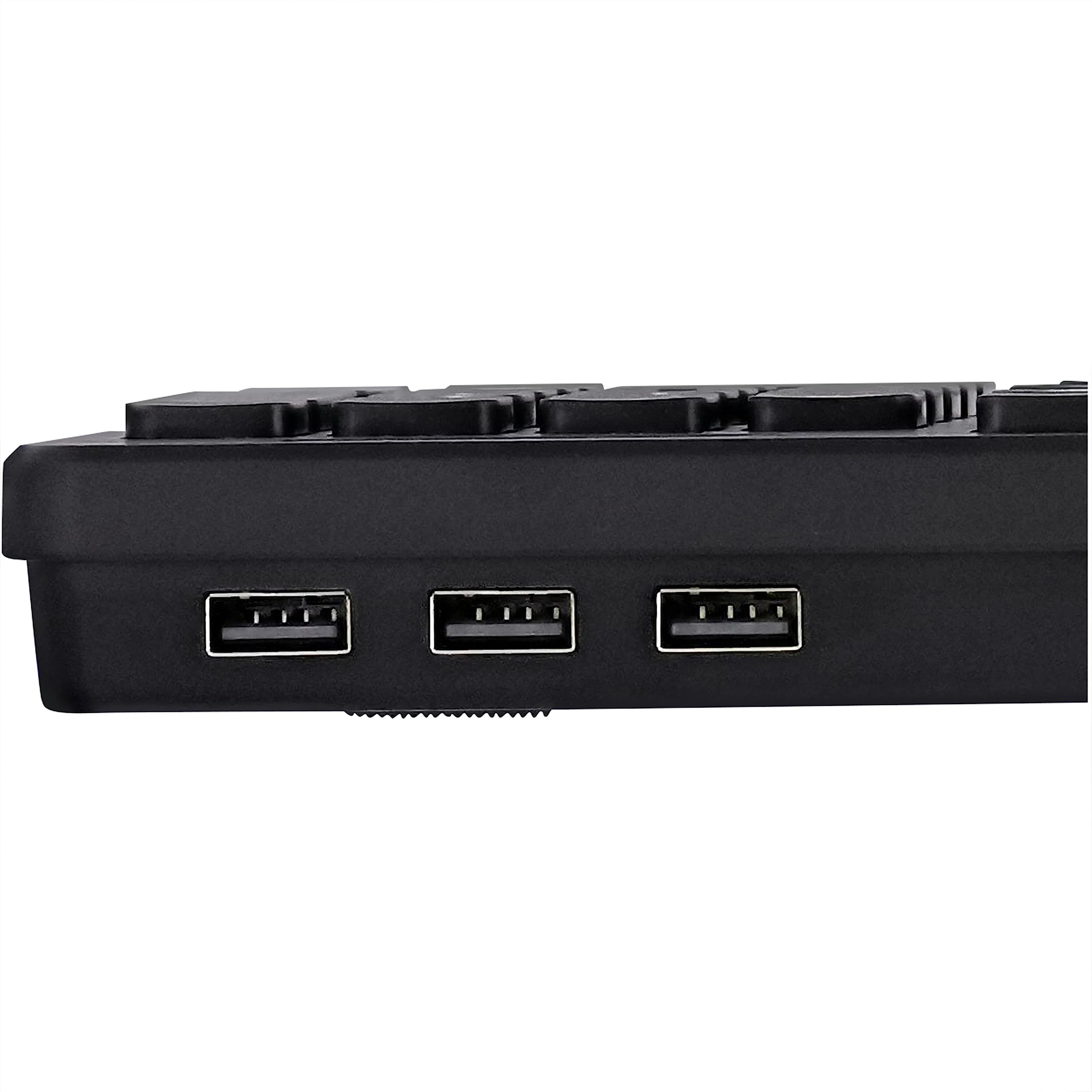 T'nB - Clavier Filaire USB-A, Hub 3 Ports USB-A 2.0 Intégré, Noir