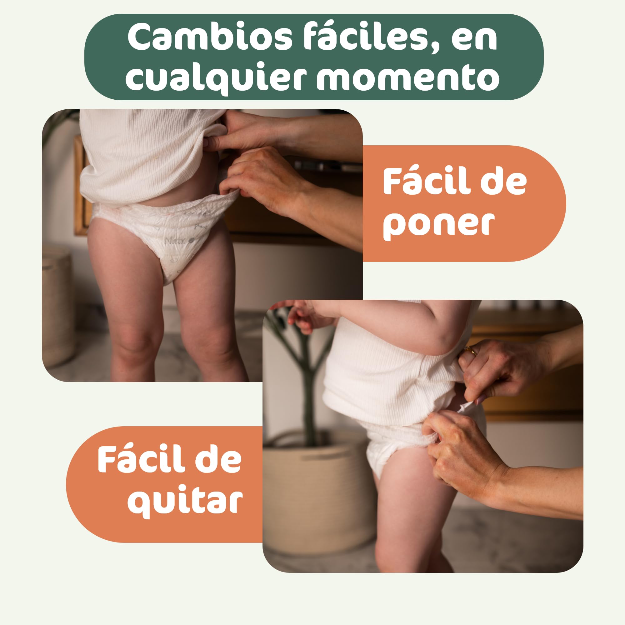 Naty FreeMovers Pañales Braguita, Talla 5 (12–18kg), 80 unidades | Para Piel Sensible, Bebé Pants Hipoalergénicos, Hasta 12 Horas de Protección contra Fugas, Suaves, Sin Perfume, Elástica