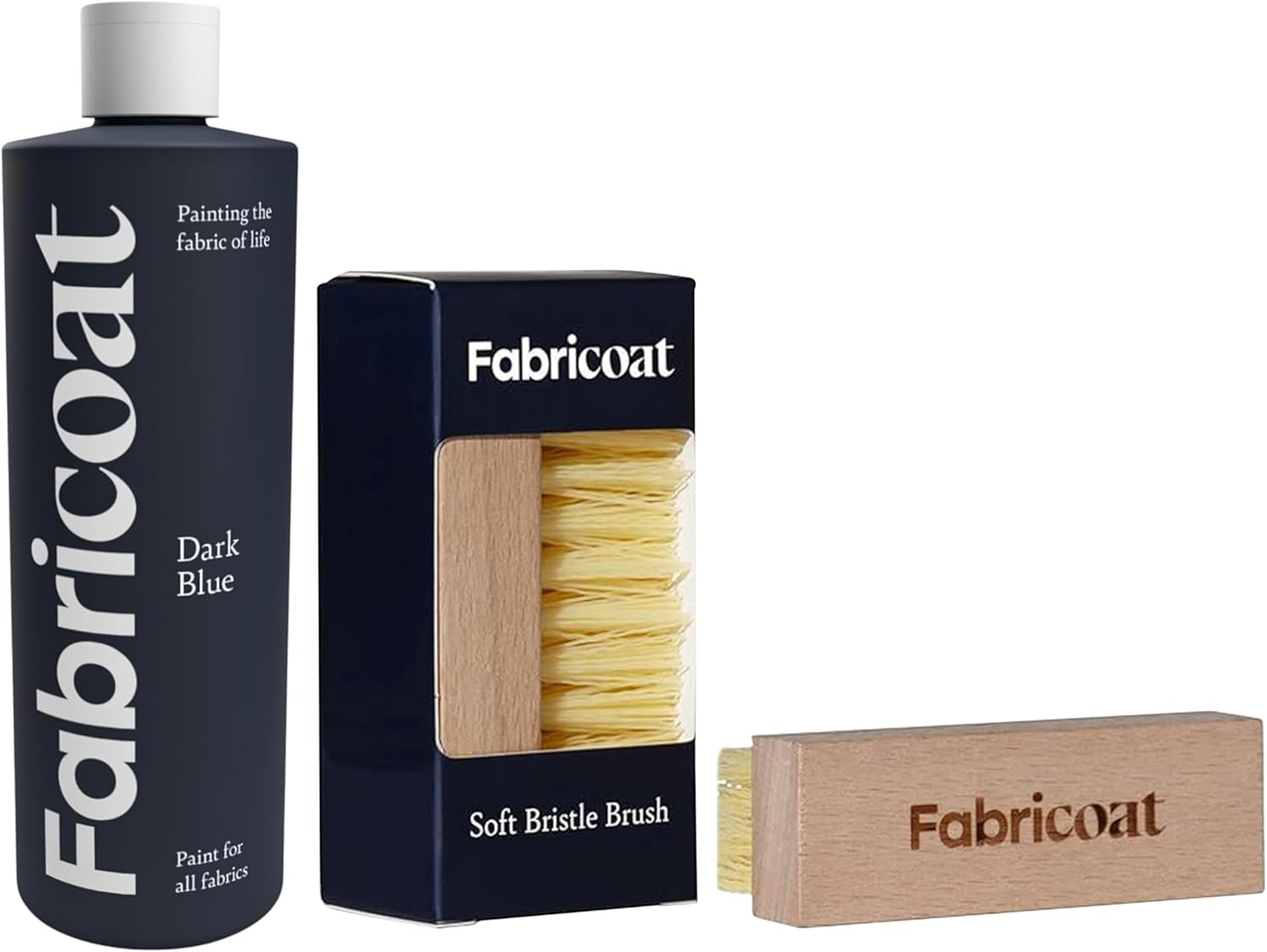 Fabricoat - Fabric Paint for Furniture 500ml (Dark Blue) + Soft Bristle Brush | Deep Cleans & Easily Lifts Dirt from Fabric and Upholstery | Restore or Change the Color of Couches, Chairs, Upholstery