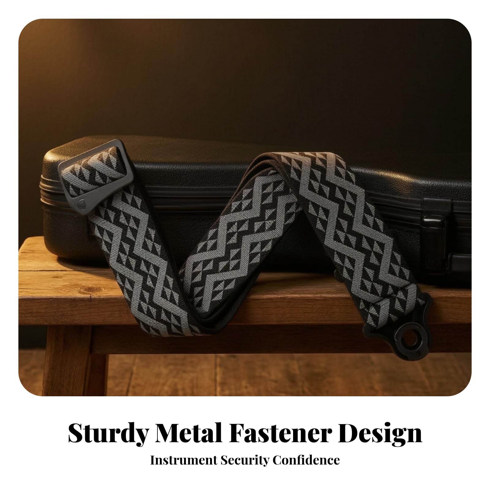 Tracolla per Chitarra Resistente, Array, Nero Grigio